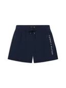 Spodenki damskie - Tommy Hilfiger Szorty kąpielowe Original Logo Embroidery UB0UB00589 Granatowy Regular Fit - miniaturka - grafika 1