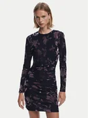 Sukienki - Desigual Sukienka koktajlowa Medora 25WWVK27 Czarny Slim Fit - miniaturka - grafika 1