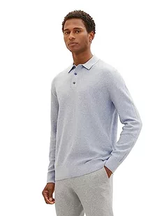 TOM TAILOR sweter męski, 12035 – szary Heather Melange, XXL - Swetry męskie - miniaturka - grafika 1