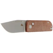 Noże - Nóż składany BlackFox NU-Bowie Brown Burlap Micarta, Coarse Stone Washed D2 by Keanu Alfaro (BF-758-MIB) - miniaturka - grafika 1