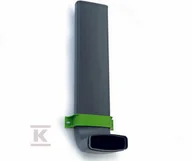 Akcesoria do wentylacji i klimatyzacji - Kolano pionowe KERMI EasyFlow - 90°, 4 szt., HDPE, płaski 126x60mm, L=574mm, podłoga/ściana - miniaturka - grafika 1