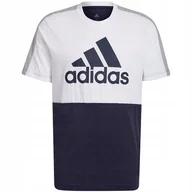 Koszulki męskie - Koszulka męska adidas M CB T biało-granatowa HE4329 S - miniaturka - grafika 1
