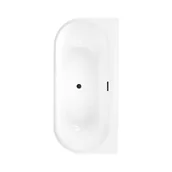 Wanny - Wanna wolnostojąca przyścienna Pari 150x80 cm czarny odpływ Corciano - miniaturka - grafika 1