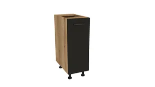 Szafka Dolna Presto 30X82 Cm Płyta Laminowana Dąb Evoke/Czarny - Meble kuchenne - miniaturka - grafika 1