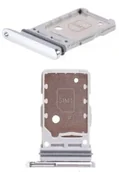 Części serwisowe do telefonów - SZUFLADKA TACKA KARTY SIM DO SAMSUNG S21 S21+| S21 Ultra SILVER - miniaturka - grafika 1