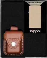 Trafika - Zestaw Zippo Zapalniczka Flat Sand Slim Prezentowy No4 - miniaturka - grafika 1