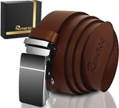 Paski - REVERSE PASEK SKÓRZANY MĘSKI DO SPODNI AUTOMAT BRĄZOWY SKÓRA NATURALNA 105 - miniaturka - grafika 1