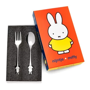 Sztućce dla dzieci ze stali nierdzewnej w kolorze srebra Miffy – Zilverstad - Sztućce dla dzieci - miniaturka - grafika 1