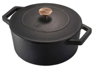 Garnki - Czarny żeliwny garnek 4.3L N1-H48 - miniaturka - grafika 1