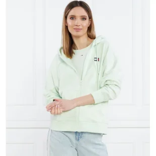 Tommy Jeans Bluza TJW RLX XS BADGE ZIP TRHU | Relaxed fit - Bluzy damskie - miniaturka - grafika 1