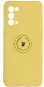 Etui i futerały do telefonów - Bizon Etui Case Silicone Ring do OPPO Reno 5 5G żółte - miniaturka - grafika 1