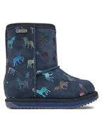 Buty dla dziewczynek - EMU Australia Śniegowce Rainbow Unicorn Brumby K12373 Granatowy - miniaturka - grafika 1