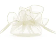 Gadżety na imprezę - PartyDeco Woreczki z organzy, kremowy, 25cm (1 op. / 10 szt.) WRG6-079-10 [16403664] - miniaturka - grafika 1