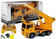 Zabawki zdalnie sterowane - Import LEANToys Dźwig Zdalnie Sterowany Pilot 2.4G z Drewnem 4744 - miniaturka - grafika 1