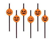 Halloween - Słomki z Dyniami na Halloween - 6 szt. - miniaturka - grafika 1