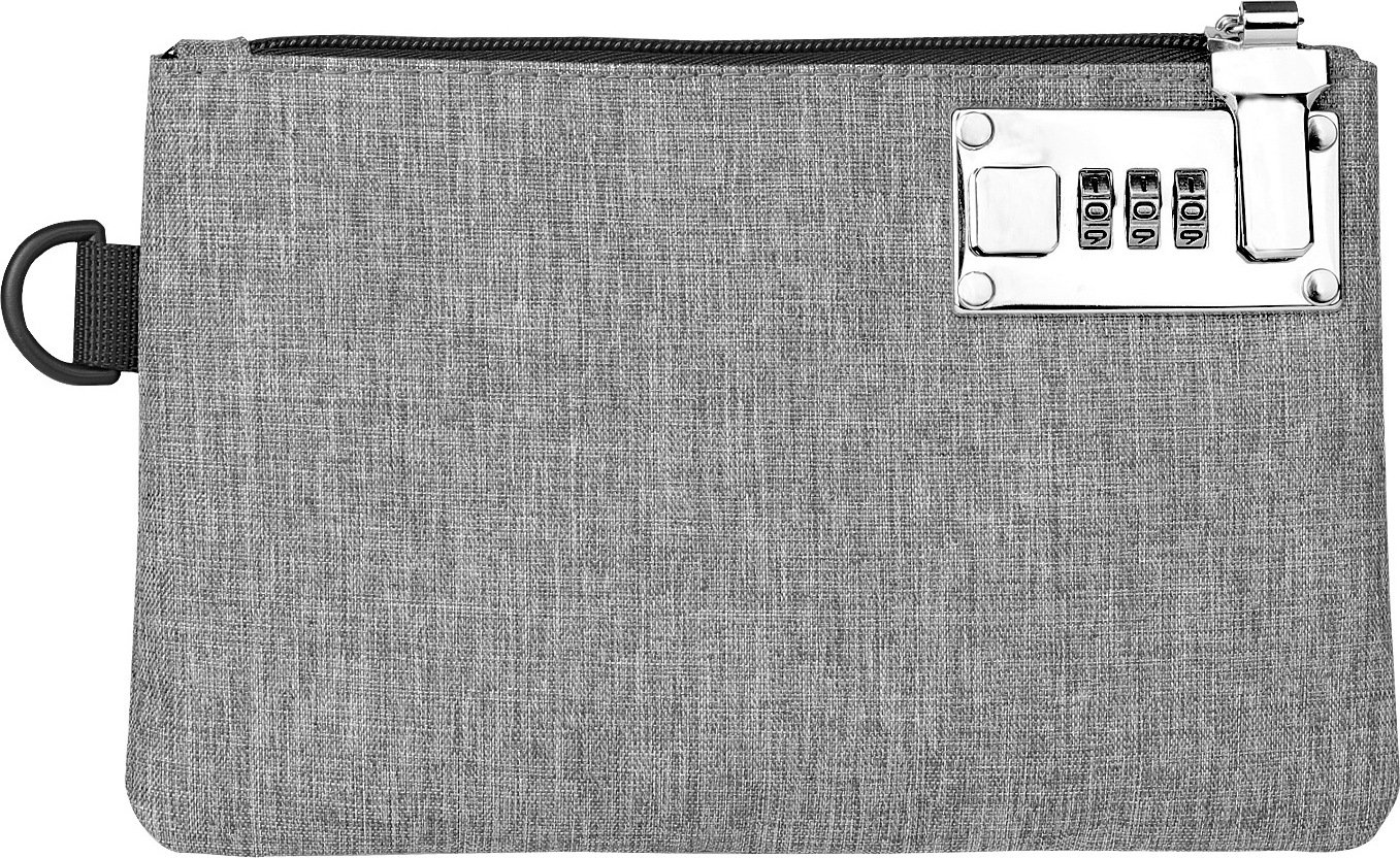 INF Portfel Oxford Cloth Security z blokadą hasłem Szary