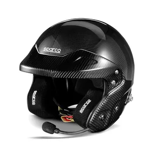 Kask otwarty Sparco RJ-I Carbon czarny (FIA) - Kaski do sportów motorowych - miniaturka - grafika 1