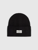 Czapki damskie - 4F Czapka beanie damska - czarna M - miniaturka - grafika 1