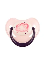 Smoczki uspokajające - Canpol Babies Smoczek silikonowy anatomiczny Night Dreams 0-6m różowy - miniaturka - grafika 1
