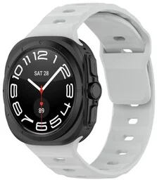 Bizon Silikonowy pasek Strap Watch Silicone do Galaxy Watch Ultra 47 mm, jasnoszary - Akcesoria do smartwatchy - miniaturka - grafika 1
