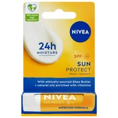 Balsamy i kremy do opalania - Nivea Sun Protect, pielęgnująca pomadka do ust, SPF 30, 4,8 g - miniaturka - grafika 1