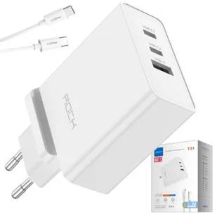 Rock Ładowarka Sieciowa Gan Z Kablem Usb-c Qc Pd - Ładowarki do telefonów - miniaturka - grafika 1