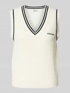 Kamizelki damskie - Bezrękawnik z wyhaftowanym logo - miniaturka - grafika 1