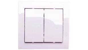 Ospel Włącznik schodowy podwójny KIER biały - Wyłączniki światła i elektryczne - miniaturka - grafika 1