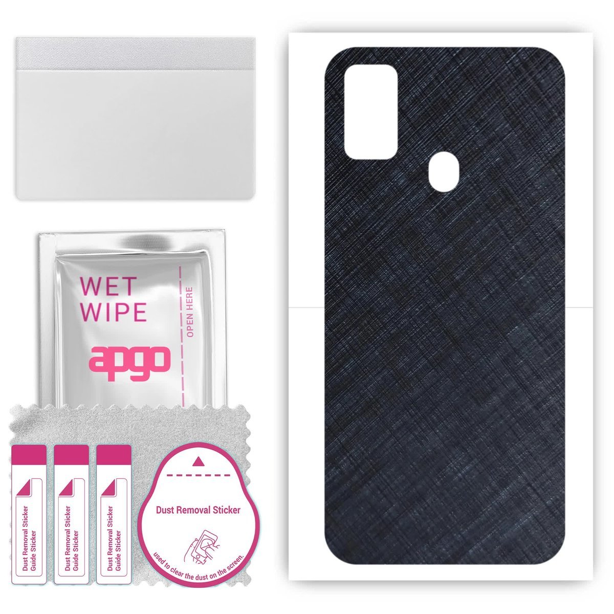 Folia naklejka skórka strukturalna na TYŁ do Samsung Galaxy M30s - Tytan Niebieski - apgo SKINS