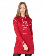 Bluzy damskie - Długa Bluza Damska Tunika Bawełniana 11850-5 r M - miniaturka - grafika 1