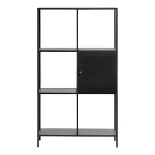Czarny metalowy regał 80x138 cm Malibu – Unique Furniture - Regały - miniaturka - grafika 1