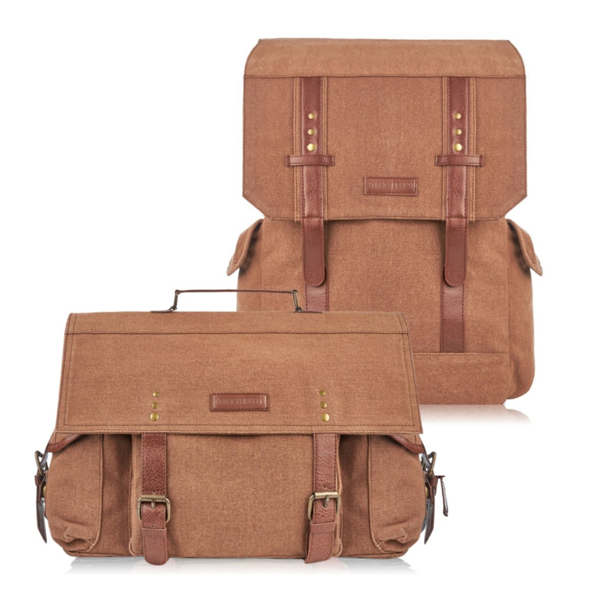 Zestaw Prezentowy Torba Męska Brązowa E-01 I Plecak Na Laptopa E-03 Paolo Peruzzi Zup-93-Br