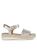 Espadryle damskie - Geox Espadryle D Eolie D25SRF 0CF6E CB500 Złoty - miniaturka - grafika 1