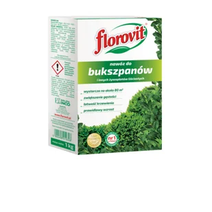 Nawóz do bukszpanów i innych żywopłotów liściastych 1 kg Nawóz Florovit - Nawozy ogrodnicze - miniaturka - grafika 1