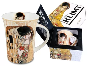 Carmani Kubek Klimt THE KISS Pocałunek na kremowym tle - Kubki - miniaturka - grafika 1