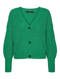 Swetry damskie - VERO MODA Damski kardigan z dekoltem w serek, jasnozielony, M - grafika 1