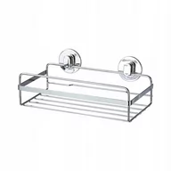 Półki łazienkowe - Półka łazienkowa, loft ,srebrna, wisząca bez wiercenia, druciana, wytrzymała - miniaturka - grafika 1