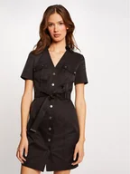 Sukienki - Morgan Sukienka koszulowa 212-RVANYA Czarny Slim Fit - miniaturka - grafika 1