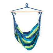 Fotele ogrodowe wiszące - Happy Green Wiszący fotel bujany niebieski, 100 x 100 cm - miniaturka - grafika 1