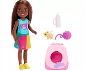 Plecaki - LALKA BARBIE CHELSEA PLECAK Z KOTKIEM zestaw z lalką Chelsea JBF45 - miniaturka - grafika 1