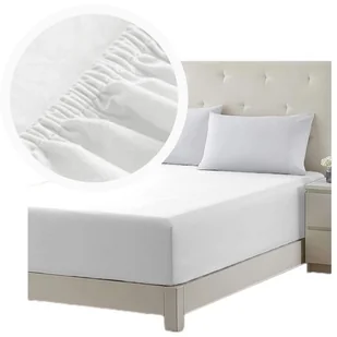 Prześcieradło bawełniane 90x200 cm z tkaniny HOTELOWE NA WYSOKI MATERAC 25CM BIAŁE NA GUMCE - Prześcieradła Prześcieradło bawełniane 90x200 cm z tkaniny HOTELOWE NA WYSOKI MATERAC 25CM BIAŁE NA GUMCE - Prześcieradła - miniaturka - grafika 1