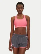 Bielizna sportowa damska - Under Armour Biustonosz sportowy Crossback Mid Bra 1361034 Różowy - miniaturka - grafika 1