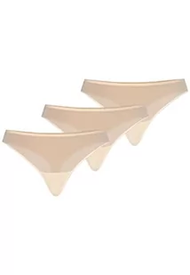 Teyli Damskie stringi tanga z siateczki, 3 pary, beżowe, rozmiar XL, beżowy - Majtki damskie - miniaturka - grafika 1