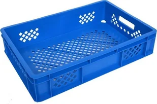Artech Pojemnik transportowy EURO 130, ścianki i dno ażurowe, wym. 600 x 400 x 130 mm niebieski - Pojemniki przemysłowe - miniaturka - grafika 1