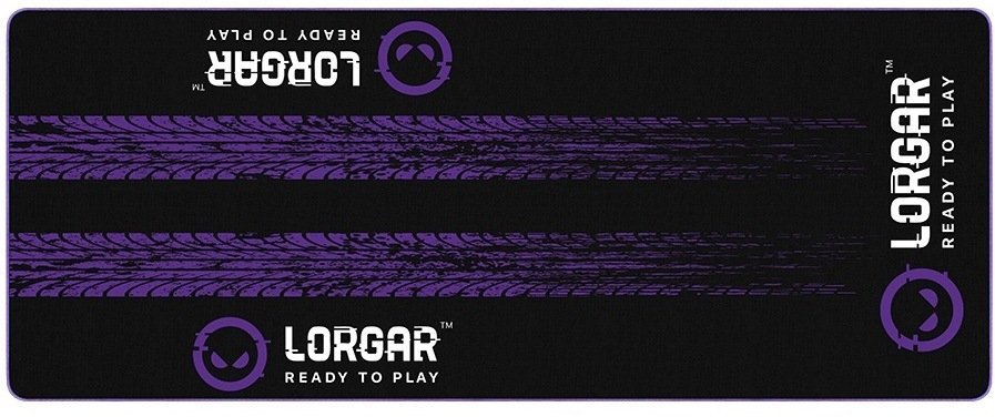 Podkładka Lorgar LORGAR RX1FM, Sim Racing Floor Mat Advanced, Stitched edge, 1,700X700X3 mm, Black/purple