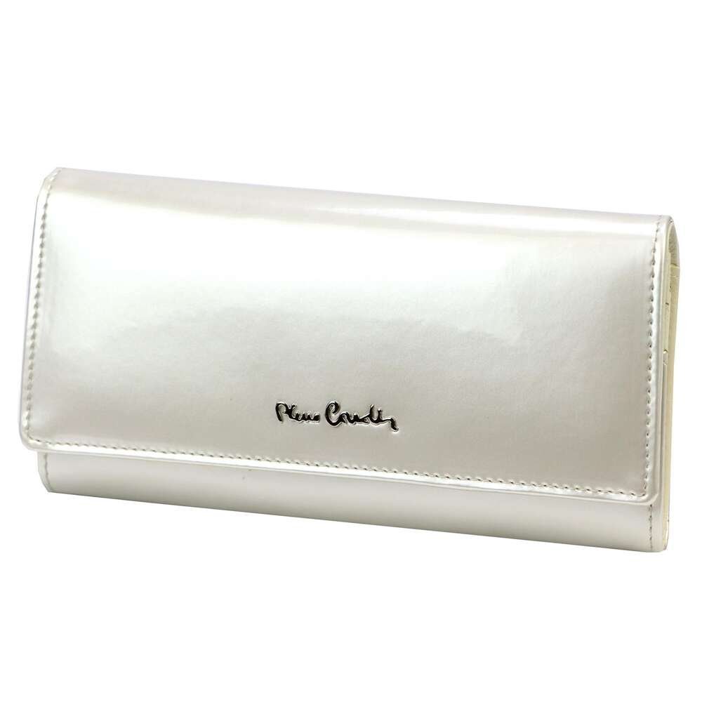 Portfel Damski Pierre Cardin 07 SHINY 100 Beżowy Skóra Lakierowana i Naturalna