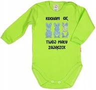 Body dla niemowląt - BODY NAPIS nadruk TWÓJ MAŁY ZAJĄCZEK nie tylko na Wielkanoc r 86 KLEKLE - miniaturka - grafika 1