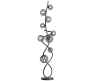 Lampy stojące - Wofi 3014-905 - LED Lampa podłogowa NANCY 9xG9/3,5W/230V czarna chrom - miniaturka - grafika 1