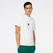 Koszulki męskie - Koszulka męska New Balance MT23582WT  biała - miniaturka - grafika 1