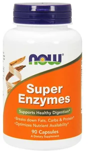 NOW Now - Super Enzymes  Kompleks enzymów  90 kaps - Układ pokarmowy - miniaturka - grafika 1